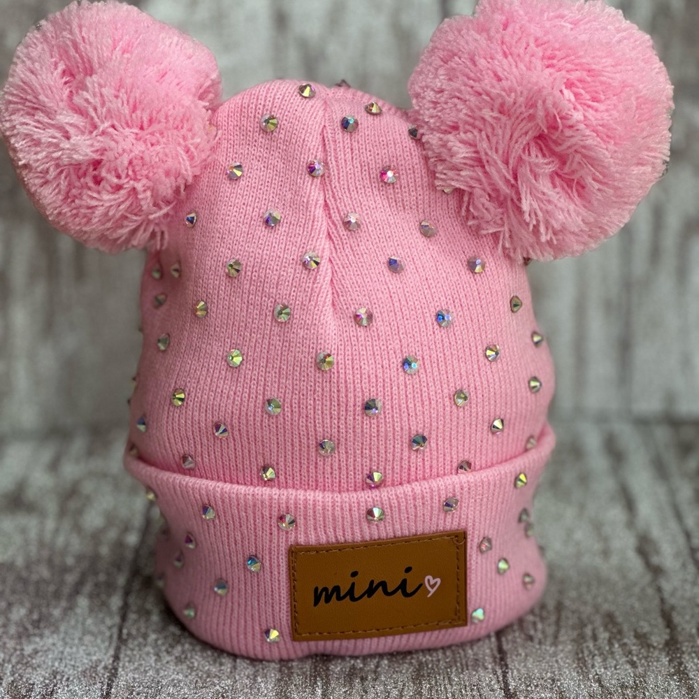 Mini Pink Pom-Pom Beanie for baby